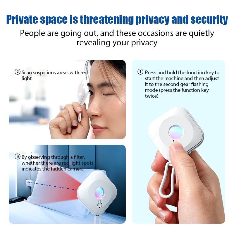 Wireless anti Spy Detector Portable Infrared Camera Finder Security Protection Anti-Peeping Hidden Devices Camera Bug Detector